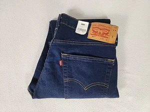 Pantalones de mezclilla Levi's 501 corte regular botón mosca pierna recta 35X32 para hombre azul oscuro - Imagen 1 de 12