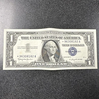 1957-B UNITED STATES SILVER CERTIFICATE $1 **STAR NOTE** Uncirculated - Image 1 of 2