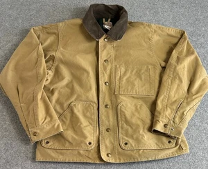 Vintage CC Filson Tin Cloth Field Jacket Klondike Mens Medium Tan USA - Picture 1 of 24