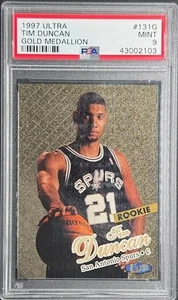 Tim Duncan - 1997 Ultra GOLD Medallion RC #131G - Rare Rookie SP - PSA 9 - Picture 1 of 2
