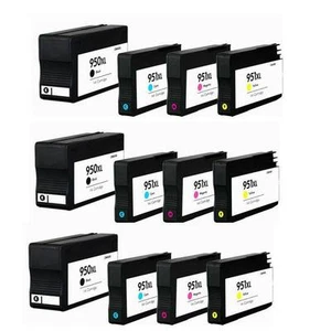 12PK Ink Cartridges HP 950xl HP 951xl for OfficeJet Pro 251dw 8600 8610 Printers - Picture 1 of 1