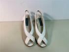 Vintage Women's Naturalizer Leather & Mesh  Heel Open Toe Heel Shoes Size 8 1/2N