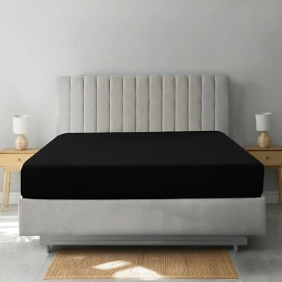 Hotel Quality Fitted Sheet Deep Pocket Breathable Soft Elastic Mattress Sheets - Image 1 of 4