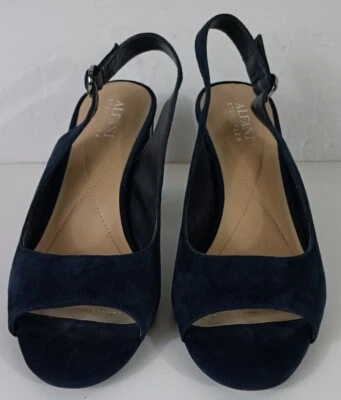 Sandalias Alfani Step N Flex Azul Florraa Con Cordones Punta abierta Vestido Bloque Talla 7M Foto 1 de 4