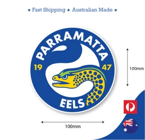 Parramatta Eels rugby league NRL sticker decal logo colour 100mmx100mm - Picture 1 of 1