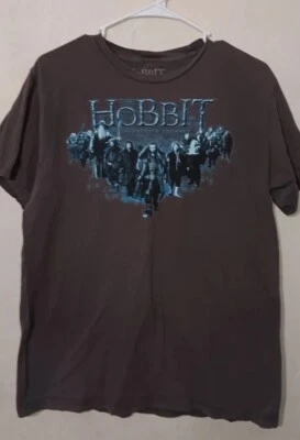 Men's Large The Hobbit An Unexpected Journey Gray LOTR Gray T-Shirt - Image 1 of 4