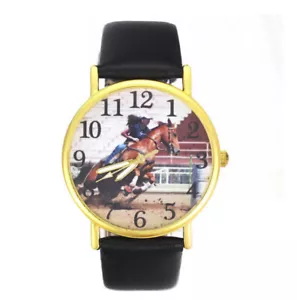 HORSE & WESTERN JEWELLERY JEWELRY WATCHES LADIES HORSES BARREL RACER WATCH q - Bild 1 von 5