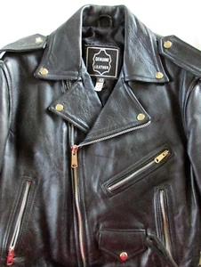 Vintage Leder Biker Jacke Herren 42 Motorradfahren Klassiker Marlon Brando - Bild 1 von 13