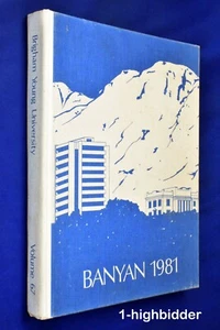 Banyan 1981 BYU Banyan Yearbook w/ Jim McMahon & Danny Ainge Utah Mormon LDS - Picture 1 of 10