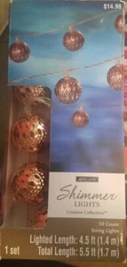 Ashland 10 count String Shimmer Lights*Rose Gold Copper*Creative collection X2 - Picture 1 of 3