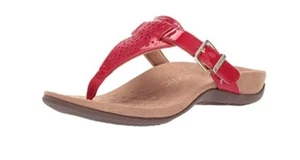 Vionic Rest Tropez Red Flip Flop T-Strap Sandal Womens Sz.10 - Picture 1 of 12