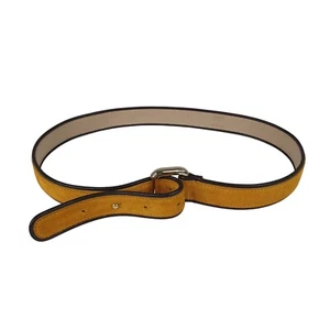 M Missoni Womens Yellow Suede Thin Buckle Belt Size S - Picture 1 of 8