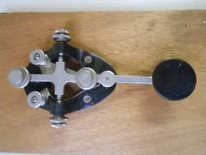 Vintage Winslow Electronics J-37 Telegraph Key Mounted - Picture 1 of 9