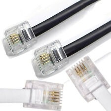 6P4C RJ11 TO RJ11 STRAIGHT WIRED CABLE TELEPHONE CORD ADSL BROADBAND ROUTER LEAD
