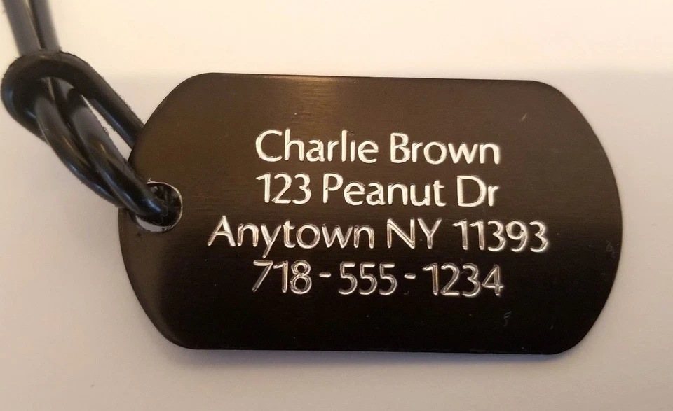 LUGGAGE TAG (1)  ID TAGS DIAMOND ENGRAVED LUGGAGE TAG WITH STRAP - Image 1 of 3