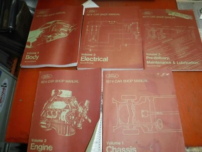 1974 FORD MUSTANG TORINO MAVERICK RANCHERO LINCOLN MARK IV SERVICE MANUALS SHOP - Изображение 1 из 4