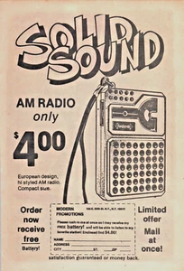 VINTAGE DRUCK WERBUNG SOLID STATE AM RADIO NUR $4,00 POSTKATALOG - Bild 1 von 1