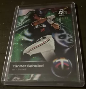 2023 Bowman Platinum TOP-2 Tanner Schobel Green 64/99 Minnesota Free Shipping! - Picture 1 of 3