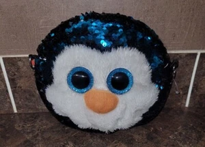 TY WADDLES Pingüino Moda Flippy Color Cambiante Lentejuelas Glamour Cartera Correa de Mano - Imagen 1 de 12