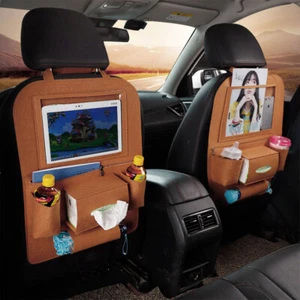 Car Back Seat Organiser Tablet iPad Holder Travel Organizer Multi Pocket Storage - Picture 1 of 22