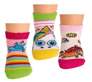 Baby Söckchen Mädchen mit Einhorn 3er Pack One Size ( bis ca. Gr.80 ) - Bild 1 von 4