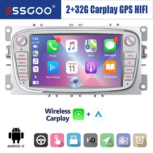 Carplay Autoradio Android 13 GPS Navi RDS WIFI Für Ford Focus MK2 Mondeo C S Max - Bild 1 von 13