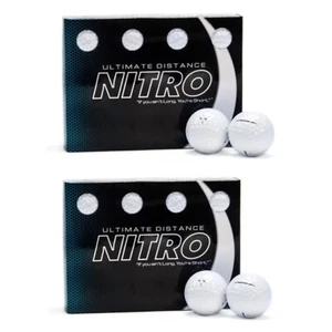 Lot Of 2 Nitro Ultimate Distance White Golf Balls 12 Pack 2 Boxes = 24 BALLS NIB - Picture 1 of 14