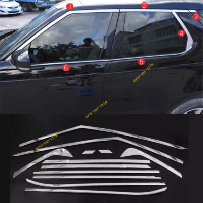 For 2017-24 Land Rover Discovery 5 Chrome Steel Window Molding Strip Cover Trim Foto 1 de 4