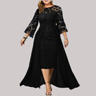 Womens Hollow Out Swing Maxi Dress Cocktail Evening Formal Ball Gown Dress Plus