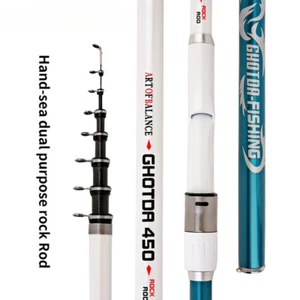 Carbon Rock Fishing Rod 3.6M 4.5M 5.4M 6.3M Hard Telescopic Pole Freshwater New - Picture 1 of 12