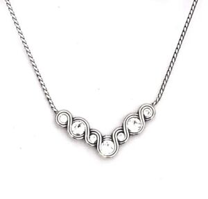 Brighton Infinity Sparkle Crystal Pendant Necklace Silver Plate Collar