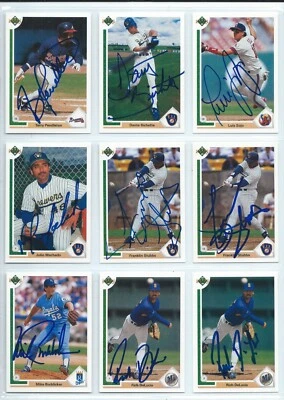 1991 Upper Deck baseball cards, autographed; YOU PICK to fill sets; signed - Image 1 of 4