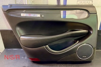 Jaguar XJ8 XJR X308 Passenger Rear RHD Black Door Card - Alpine Speaker Cover - Image 1 of 4