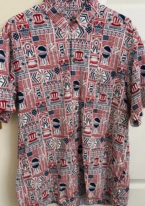 Kenny Flowers Limited Edition Hemd Herren L rot Knopfleiste 4th Of July USA BBQ - Bild 1 von 9