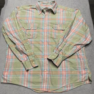 Camisa Bills Khakis Para Hombres XL Cuadros Abotonada Manga Larga GI Solapa Bolsillos Deporte Foto 1 de 4