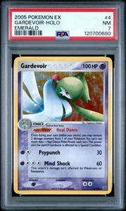 2005 POKEMON EX EMERALD 4 GARDEVOIR-HOLO NEAR MINT PSA 7 - Picture 1 of 3