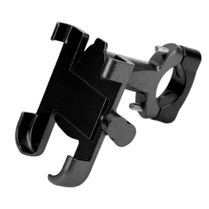 (Czarny) Rower Stojak na telefon komórkowy Stop aluminium 360 ° Obrót Design Jodła CH - Zdjęcie 1 z 24