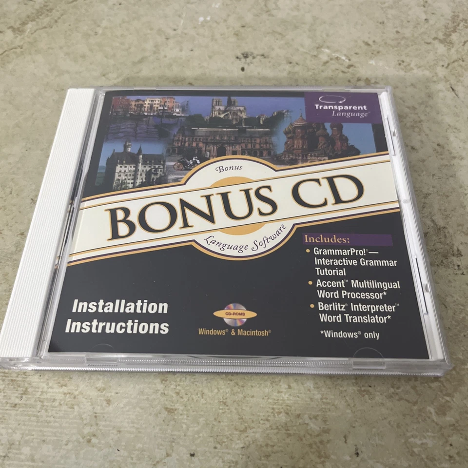 Transparent Language Bonus CD CD-Rom  Software - Image 1 of 3