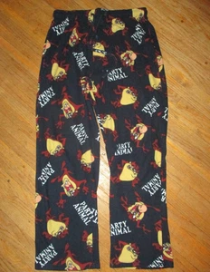 TASMANIAN DEVIL TAZ PARTY ANIMAL PAJAMA PANTS Looney Tunes Collection Adult LG - Picture 1 of 4