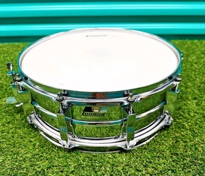 ⚡️Ludwig 14x5 Metal Snare Drum Black And White Badge⚡️ - Picture 1 of 14
