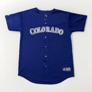 Colorado Rockies Carlos González #5 Majestic Purple MLB Jersey Youth Size Large - Picture 1 of 13