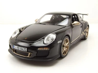 Porsche 911 GT3 RS 2009 Nero Oro Modellino 1:18 Norev - Immagine 1 di 4