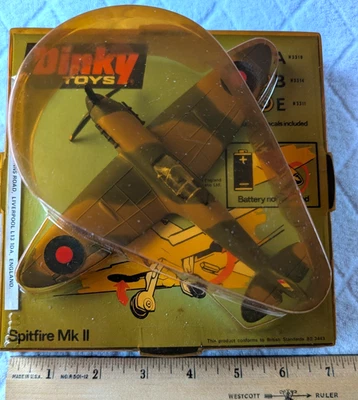 复古 Dinky #719 Spitfire Mk II 英国军用飞机全新原装包装 — 第 1/4 张图片