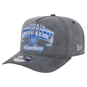 Men's New Era Charcoal Toronto Maple Leafs Throwback Washed A-Frame Pre-Curved - Picture 1 of 5