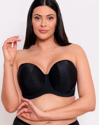 Sujetador con aros múltiples vías sin tirantes negro CURVY KATE, EE. UU. 40J, UK 40GG, NUEVO SIN ETIQUETAS Foto 1 de 4