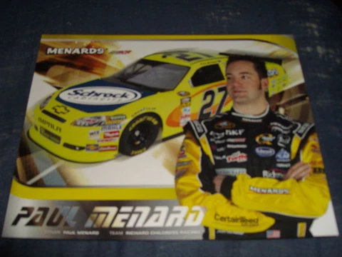 2011 PAUL MENARD #27 SCHROCK NASCAR POSTCARD Cover