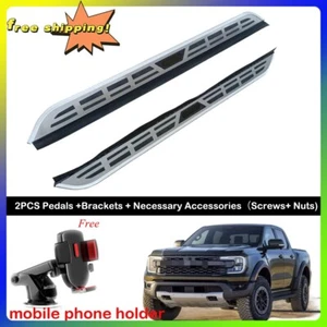 2Pcs Fits for Ford Ranger 2023 2024 Side Step Running Board Nerf Bar - Picture 1 of 4