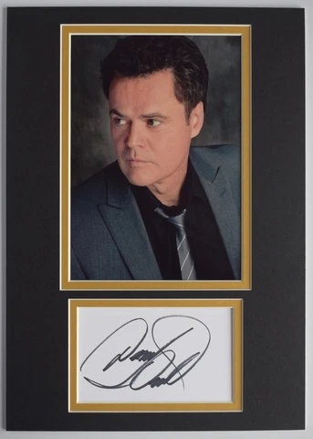 Donny Osmond Signed Autograph A4 photo display Music The Osmonds COA AFTAL Cover