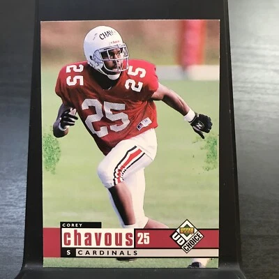 MISPRINT Green Ink Blots — 1998 UD Choice #287 Corey Chavous RC Cardinals - Image 1 of 4