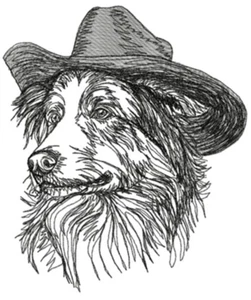 Aussie Australian Shepherd Personalized Embroidered Gray Fleece Stadium Blanket - Picture 1 of 6